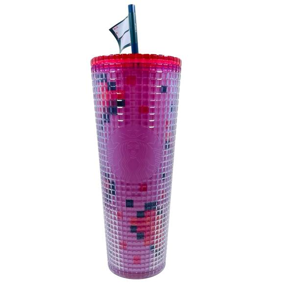 NWT Starbucks Pixel Heart Valentine‘s Day 2025 Collection Iced Cold Cup Tumbler - Picture 4 of 7